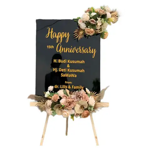 Papan Bunga Akrilik Outdoor Wedding Tangerang