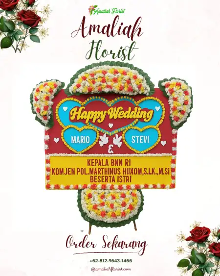 Papan Bunga Pernikahan Outdoor Wedding Tangerang
